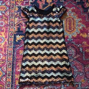 Pippa & Julie chevron sequined dress size 12